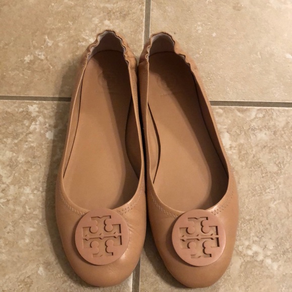 Tory Burch Shoes - Tory Burch Minnie flats size 10 light oak